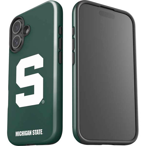 Michigan State University Spartans S iPhone 16 Plus Impact Case